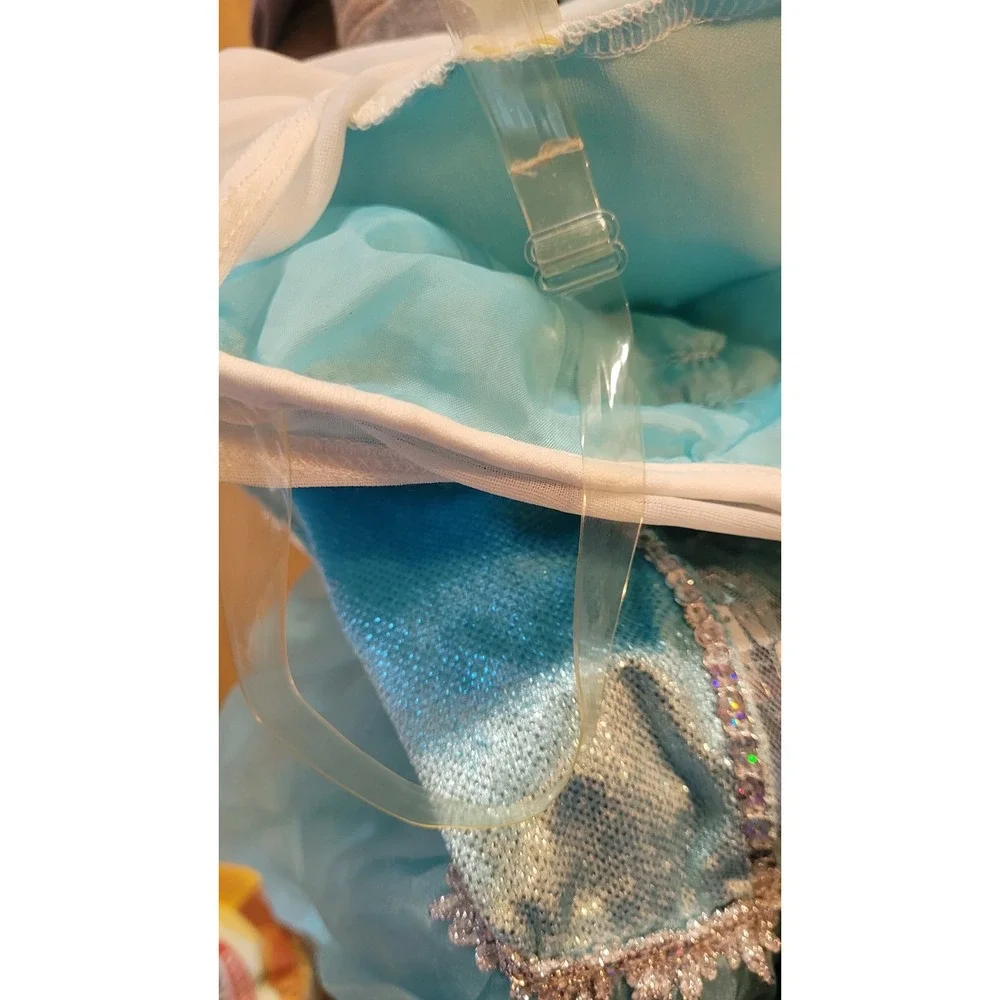 Disney Store Frozen Elsa Dress Costume Snow Queen Girls Kids Size 9/10